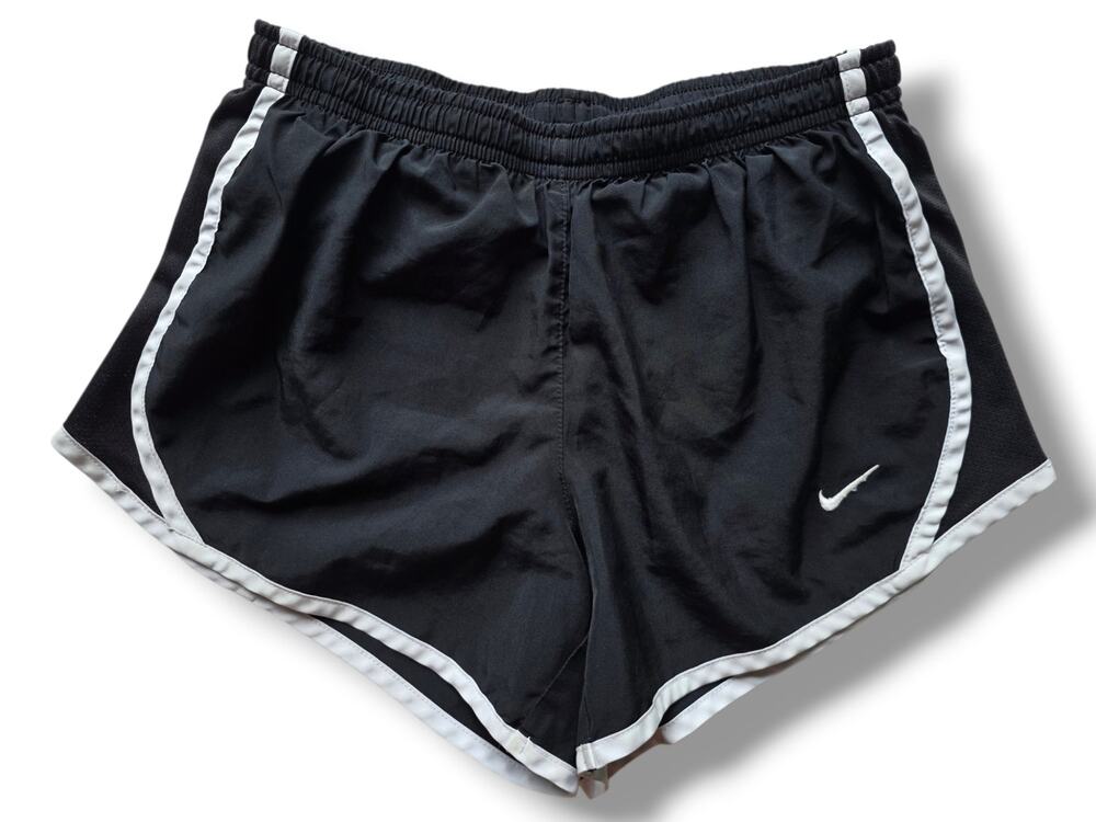 Nike Girls Medium 8 Dri-Fit Tempo Running Athletic Shorts Black White